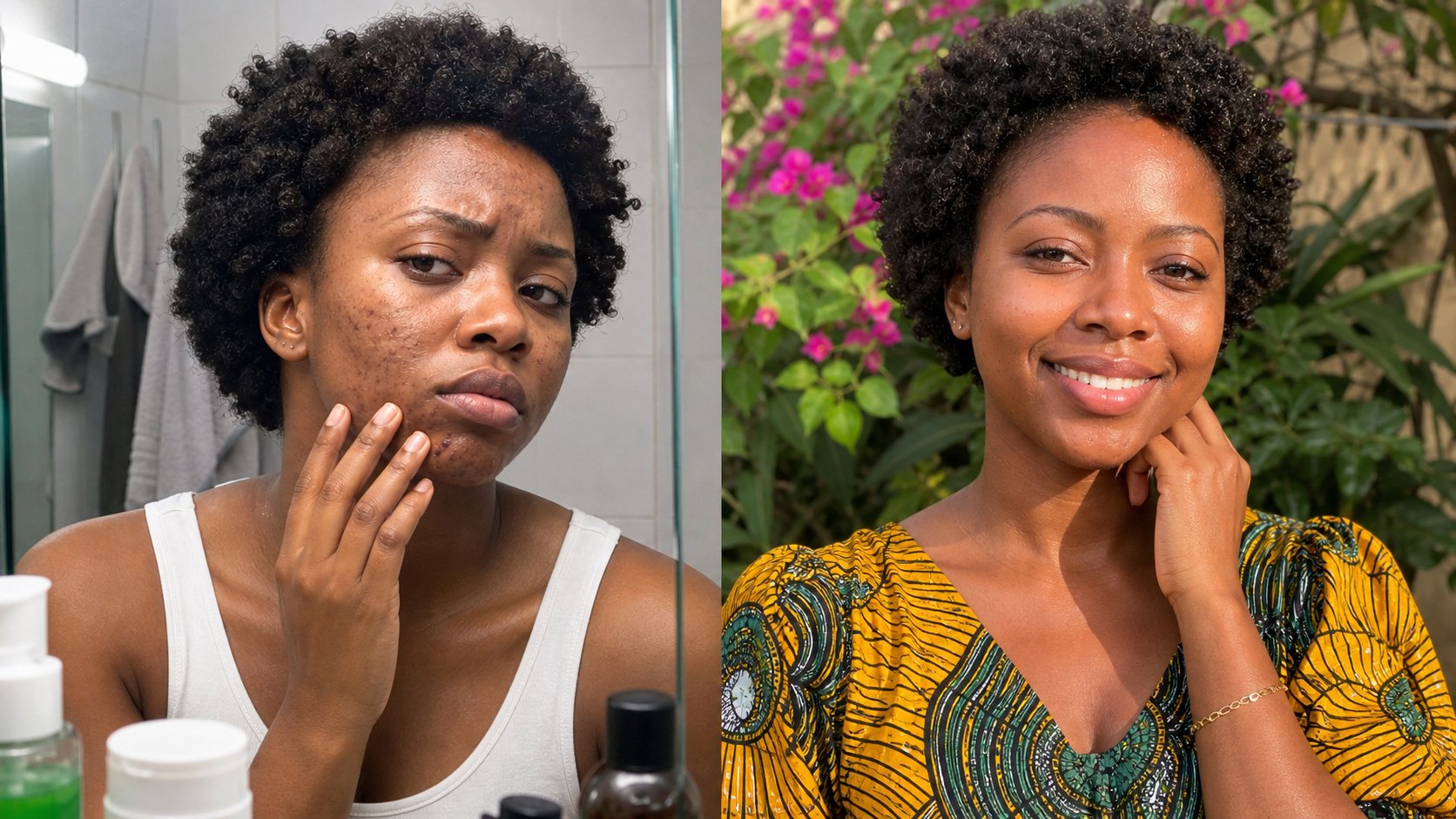 Transformation de Amina — avant et après le programme