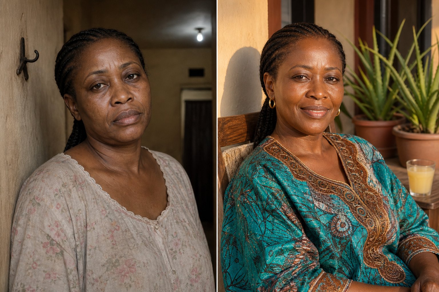 Transformation de Mariame — avant et après le programme